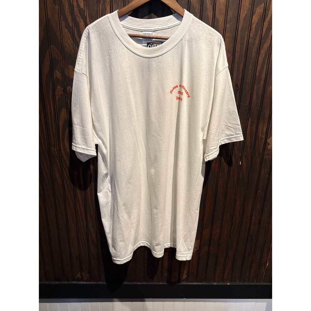 Dukes of Hazzard STUNTS 2nd Unit Graphic T-Shirt White Mens XL Gildan Cotton Tee